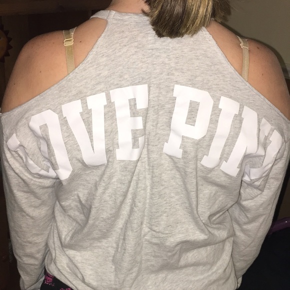 Victoria’s Secret pink cold shoulder top. - Picture 2 of 3